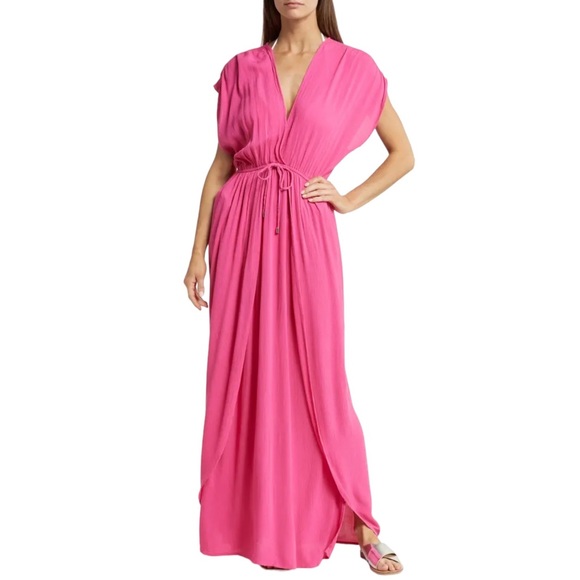 Elan Wrap Maxi Cover-up Dress - Picture 1 of 9